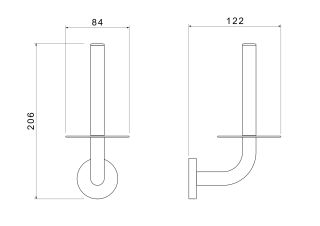 Бумагодержатель для запасного рулона Aquatek Оберон AQ4207BG шлифованное золото
